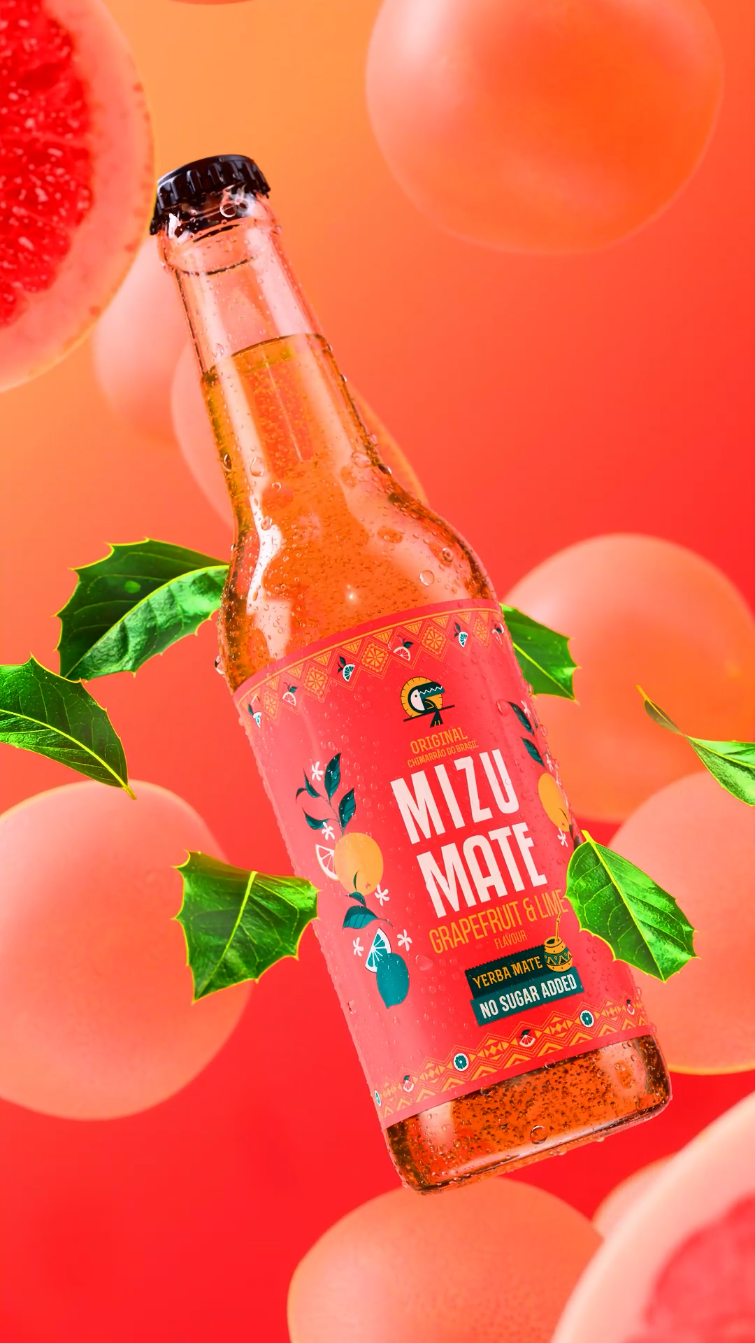 Grapefruit & lime bottle 3D still